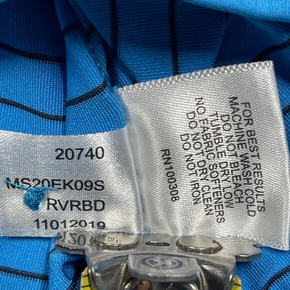 Peter Millar Summer Comfort Crown Sport Blue Striped Polo Shirt Mens XL - Picture 4 of 8